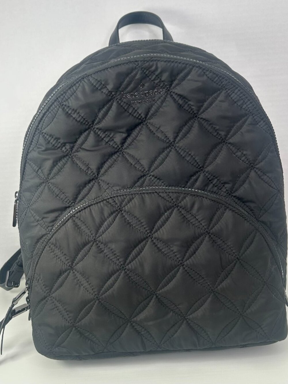 Kate Spade Karissa Black Quilted Nylon Large Backpack